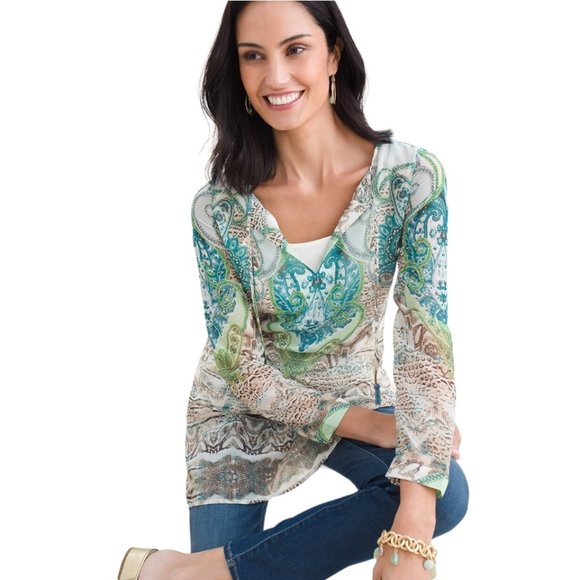 Chico's Paisley Tunic - Picture 2 of 8